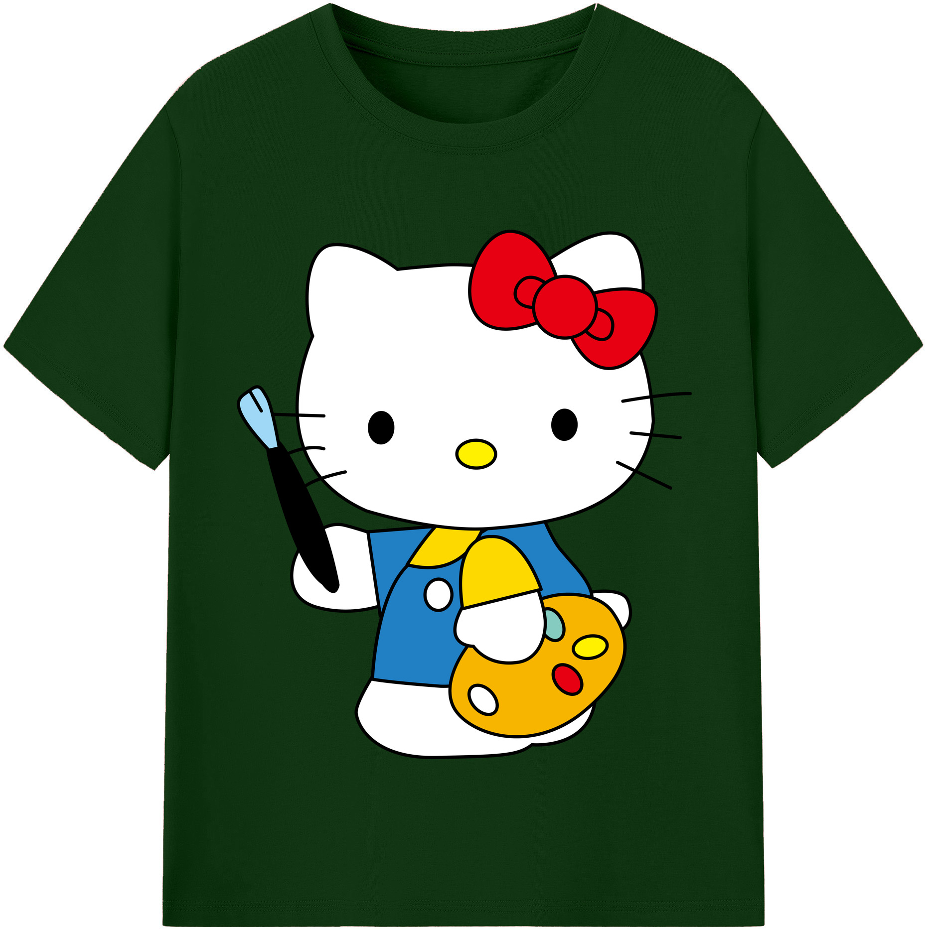 （画像用） Hello Kitty ハローキティ 綿100％半袖Tシャツ（フロントプリント）